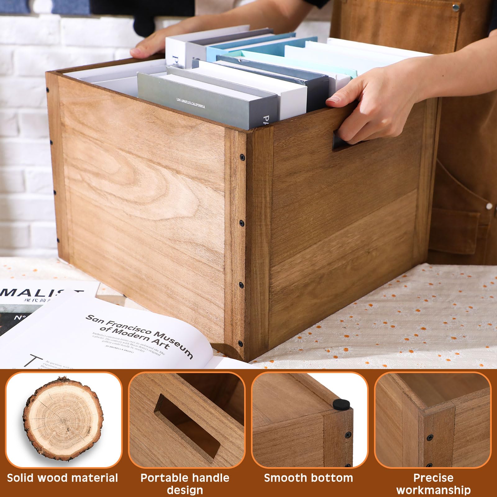 Amazon.com: Menkxi 4 Pcs Stackable Wood Storage Cube for Shelves